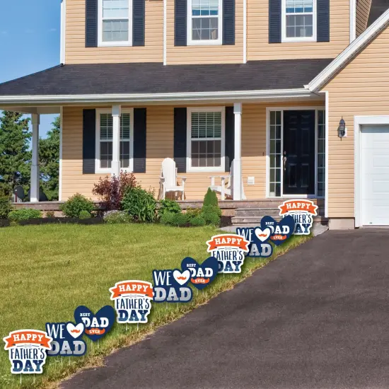 Big Dot of Happiness Happy Father's Day - Lawn Decorations - Outdoor We Love Dad Party Yard Decorations - 10 Piece {4}