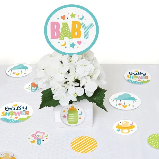 Big Dot of Happiness Colorful Baby Shower - Gender Neutral Party Giant Circle Confetti - Party Decorations - Large Confetti 27 Count {7}