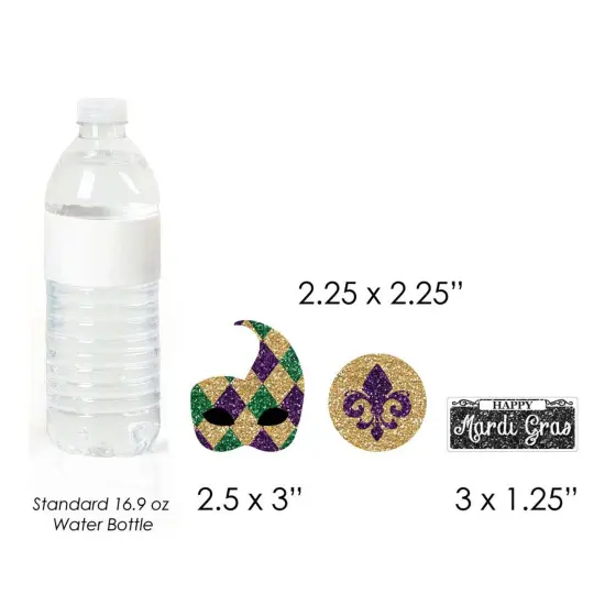 Big Dot of Happiness Mardi Gras - DIY Shaped Masquerade Party Cut-Outs - 24 Count {6}