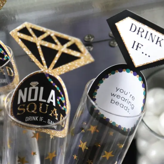 Big Dot of Happiness Drink If Game - Nola Bride Squad - New Orleans Bachelorette Party Game - 24 Count {7}