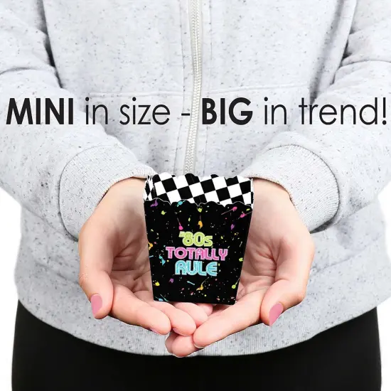 Big Dot of Happiness 80's Retro - Party Mini Favor Boxes - Totally 1980s Party Treat Candy Boxes - Set of 12 {6}