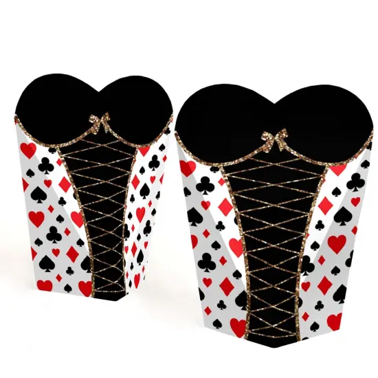 Big Dot of Happiness Las Vegas - Casino Party Favors - Gift Heart Shaped Favor Boxes for Women - Set of 12 {3}