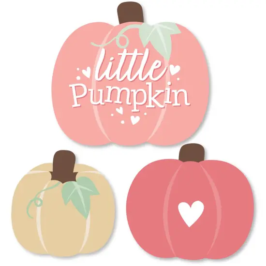 Big Dot of Happiness Girl Little Pumpkin - DIY Shaped Fall Birthday Party or Baby Shower Cut-Outs - 24 Count {1}