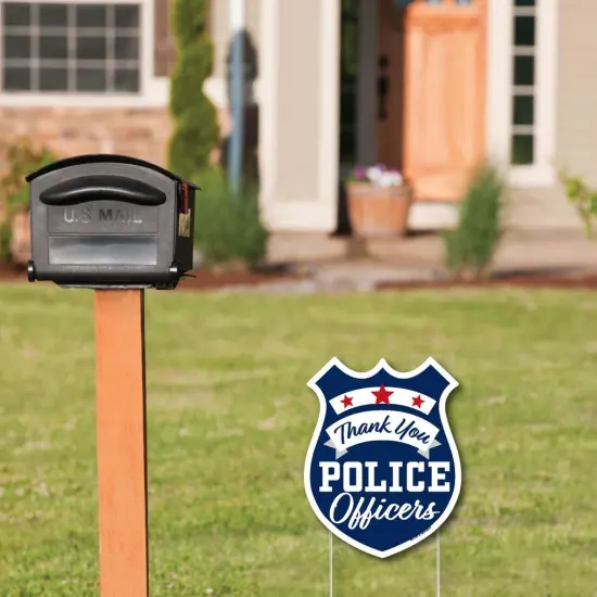 Big Dot of Happiness Thank You Police Officers - Outdoor Lawn Sign - First Responders Appreciation Yard Sign - 1 Piece {3}