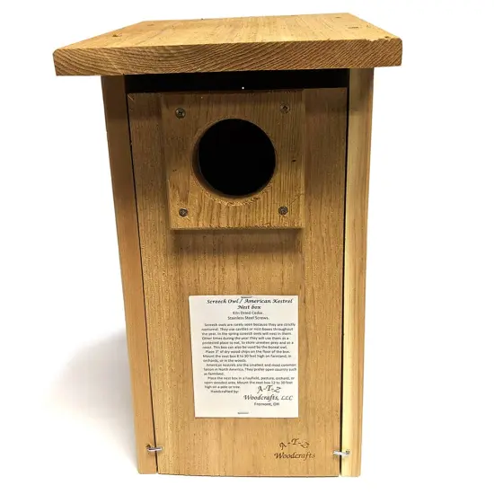 Screech Owl And American Kestrel Nest Box {1}