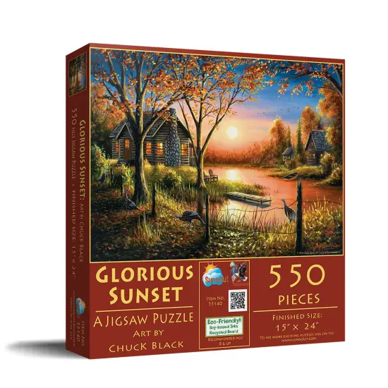 Sunsout Glorious Sunset 550 pc Thanksgiving Jigsaw Puzzle 55140 {3}