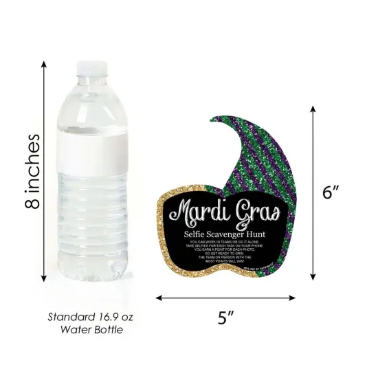 Big Dot of Happiness Mardi Gras - Selfie Scavenger Hunt - Masquerade Party Game - Set of 12 {4}