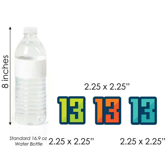 Big Dot of Happiness Boy 13th Birthday - DIY Shaped Official Teenager Birthday Party Cut-Outs - 24 Count {6}