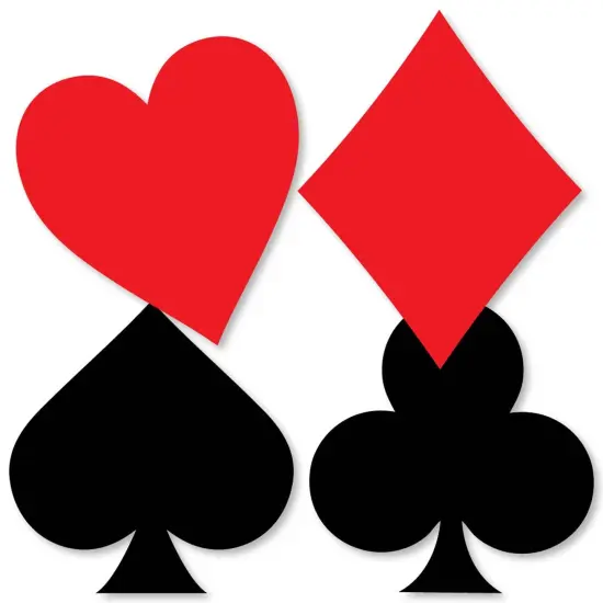 Big Dot of Happiness Las Vegas - Card Suits Decorations DIY Casino Party Essentials - Set of 20 {3}