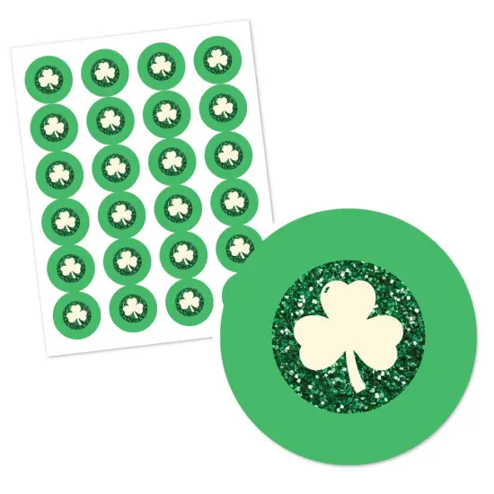 Big Dot of Happiness St. Patrick's Day - Saint Paddy's Day - Party Circle Sticker Labels - 24 Count {3}