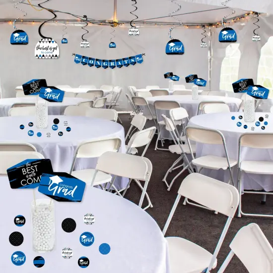 Big Dot of Happiness Blue Grad - Best is Yet to Come - Royal Blue Graduation Party Supplies Decoration Kit - Decor Galore Party Pack - 51 Pieces {4}