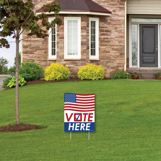 Big Dot of Happiness Vote Here - Outdoor Lawn Sign - Political Election Day Yard Sign - 1 Piece {4}
