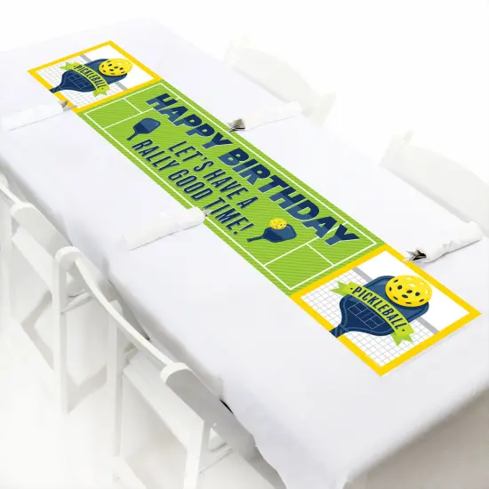 Big Dot of Happiness Let&rsquo;s Rally - Pickleball - Happy Birthday Decorations Party Banner {7}