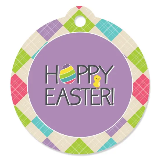 Big Dot of Happiness Hippity Hoppity - Easter Bunny Party Favor Gift Tags (Set of 20) {1}