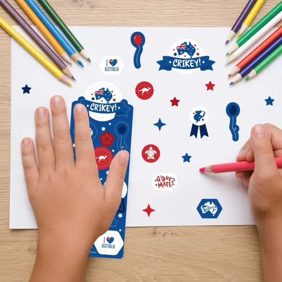 Big Dot of Happiness Australia Day - G'Day Mate Aussie Party Favor Kids Stickers - 16 Sheets - 256 Stickers {7}