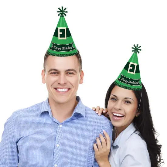 Big Dot of Happiness Irish Birthday - Cone Happy Birthday Party Hats for Kids and Adults - Set of 8 (Standard Size) {3}