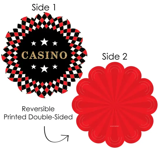 Big Dot of Happiness Las Vegas - Casino Party Round Table Decorations - Paper Chargers - Place Setting For 12 {4}