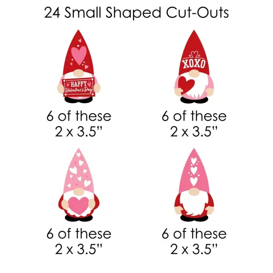 Big Dot of Happiness Valentine Gnomes - Valentine&rsquo;s Day Party DIY Decorations - Clothespin Garland Banner - 44 Pieces {7}