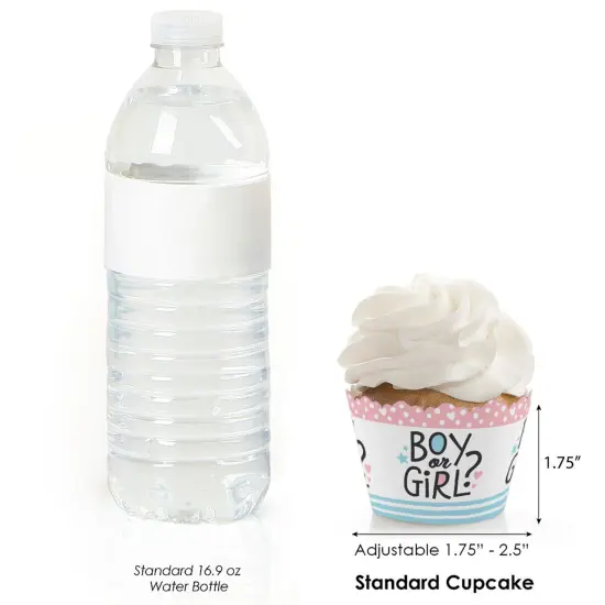 Big Dot of Happiness Baby Gender Reveal - Team Boy or Girl Party Decorations - Party Cupcake Wrappers - Set of 12 {4}