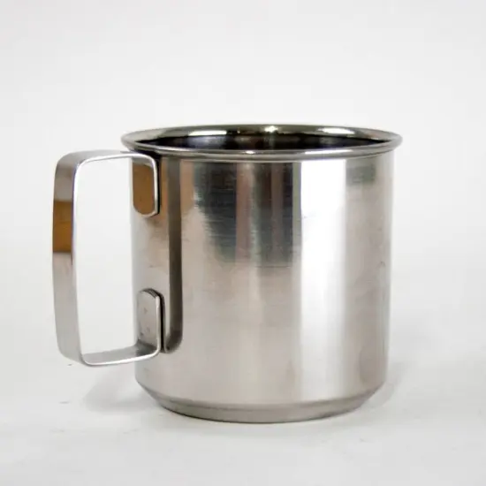 Sturdy Stainless Steel Lightweight Drinking Cup Mug with Handle 12 Fl Oz {1}