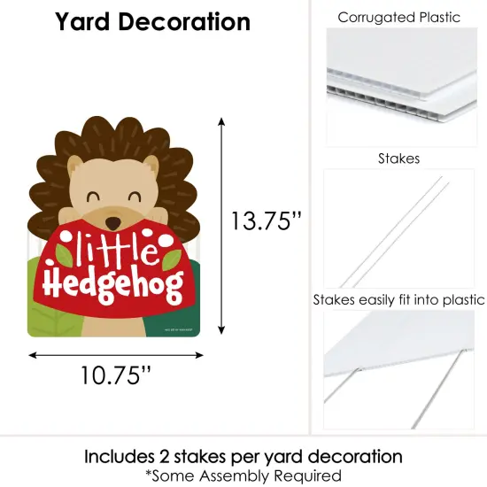 Big Dot of Happiness Forest Hedgehogs - Outdoor Lawn Sign - Woodland Birthday Party or Baby Shower Yard Sign - 1 Piece {7}