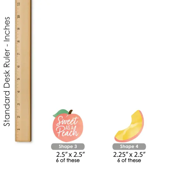 Big Dot of Happiness Sweet as a Peach - DIY Shaped Fruit Themed Baby Shower or Birthday Party Cut-Outs - 24 Count {7}