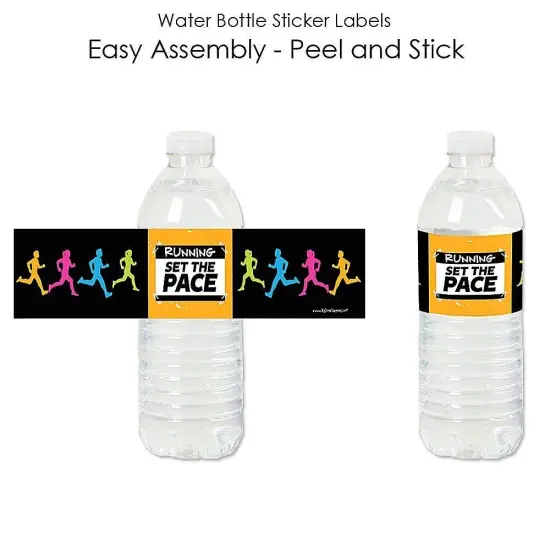 Big Dot of Happiness Set the Pace - Running - Track, Cross Country or Marathon Party Water Bottle Sticker Labels - Set of 20 {3}