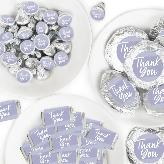 Big Dot of Happiness Purple Elegantly Simple - Guest Party Favors Candy Favor Sticker Kit - 304 Pieces {1}