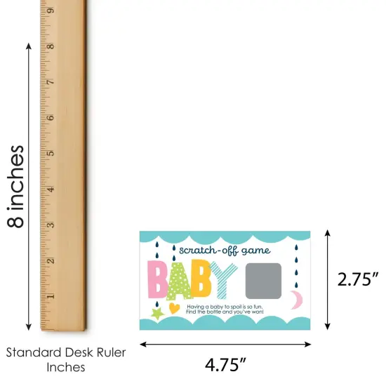 Big Dot of Happiness Colorful Baby Shower - Gender Neutral Party Game Scratch Off Cards - 22 Count {7}
