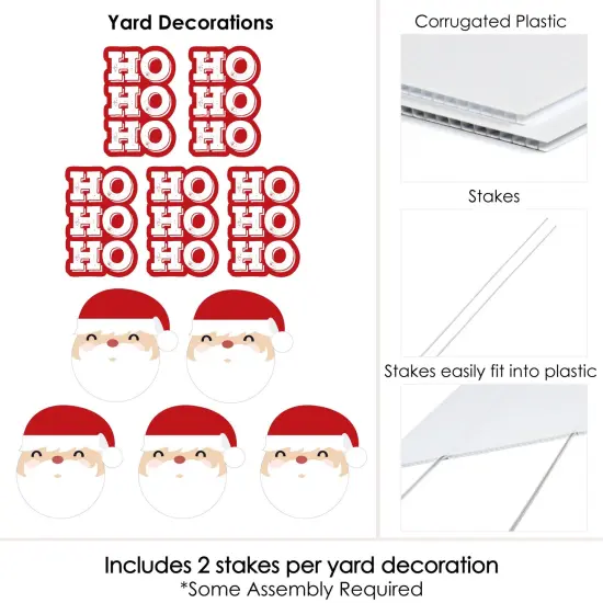 Big Dot of Happiness Jolly Santa Claus - Santa Claus Lawn Decorations - Outdoor Christmas Yard Decorations - 10 Piece {7}