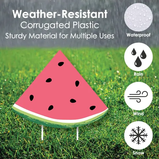 Big Dot of Happiness Sweet Watermelon - Lawn Decorations - Outdoor Fruit Party Yard Decorations - 10 Piece {6}