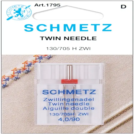 Schmetz Twin Machine Needle-Size 4.0/90 1/Pkg {1}
