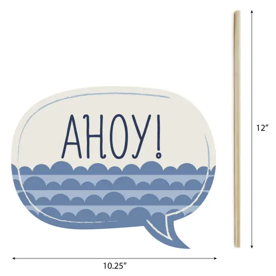 Big Dot of Happiness Ahoy - Nautical - Photo Booth Props Kit - 20 Count {7}