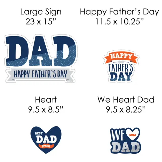 Big Dot of Happiness Happy Father's Day - Yard Sign and Outdoor Lawn Decorations - We Love Dad Party Yard Signs - Set of 8 {7}