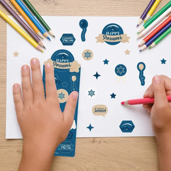Big Dot of Happiness Happy Passover - Pesach Holiday Party Favor Kids Stickers - 16 Sheets - 256 Stickers {7}