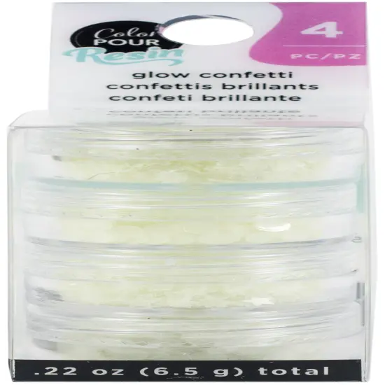 American Crafts Color Pour Mix-Ins 4/Pkg-Glow Glitter {1}