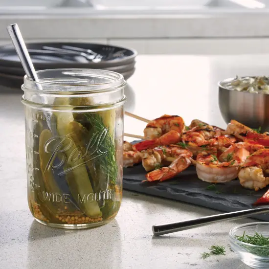 Ball Wide Mouth Pint Home Canning Jars Lids and Bands USA Made Case of 12 {7}