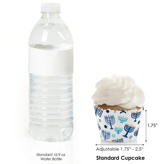 Big Dot of Happiness Hanukkah Menorah - Chanukah Holiday Party Decorations - Party Cupcake Wrappers - Set of 12 {4}