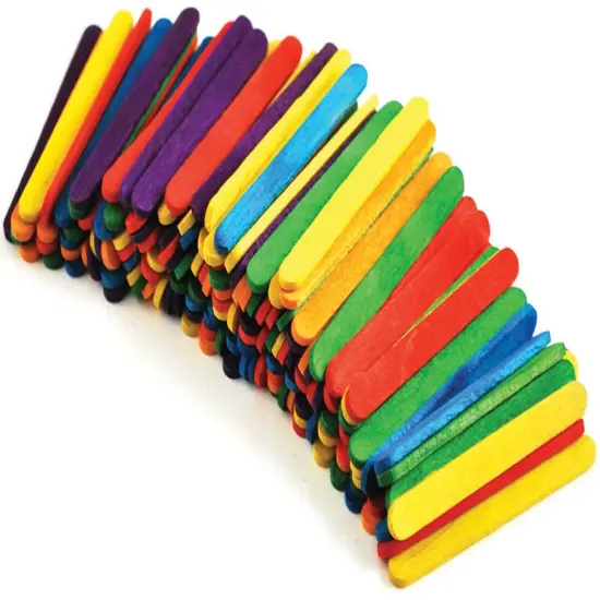 Krafty Kids Mini Craft Sticks-Colored 2.125" 150/Pkg {2}