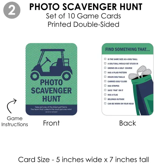 Big Dot of Happiness Par-Tee Time - Golf - 4 Birthday or Retirement Party Games - 10 Cards Each - Gamerific Bundle {7}