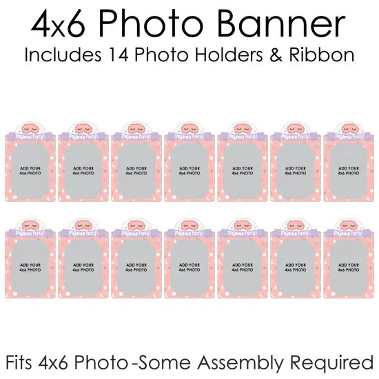Big Dot of Happiness Pajama Slumber Party - DIY Girls Sleepover Birthday Party Decor - Picture Display - Photo Banner {6}