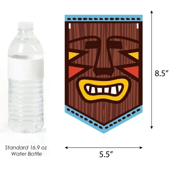 Big Dot of Happiness Tiki Luau - Birthday Party Bunting Banner - Tropical Hawaiian Summer Party Decorations - Happy Birthday {3}