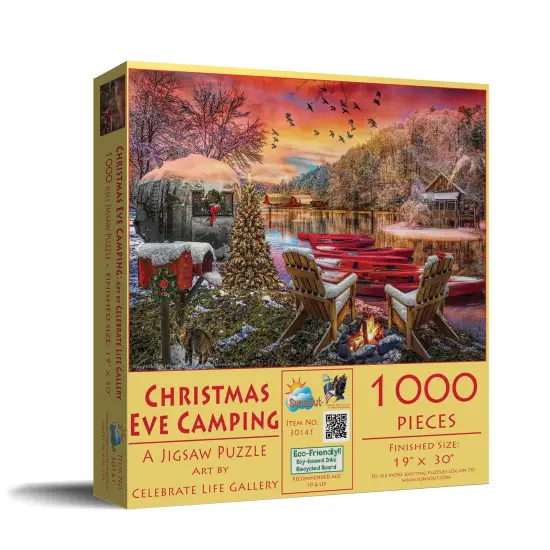 Sunsout Christmas Eve Camping 1000 pc Christmas Jigsaw Puzzle 30141 {3}