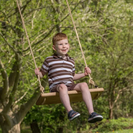 Lehman's Handmade Wooden Tree Swing - Vintage Style Rectangular Seat, 25 x 7.5 inches {7}