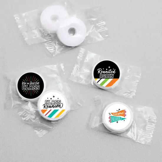 Big Dot of Happiness Still Got Class - High School Reunion Party Round Candy Sticker Favors - Labels Fits Chocolate Candy (1 sheet of 108) {4}