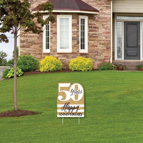 Big Dot of Happiness We Still Do - 50th Wedding Anniversary - Outdoor Lawn Sign - Anniversary Party Yard Sign - 1 Piece {4}