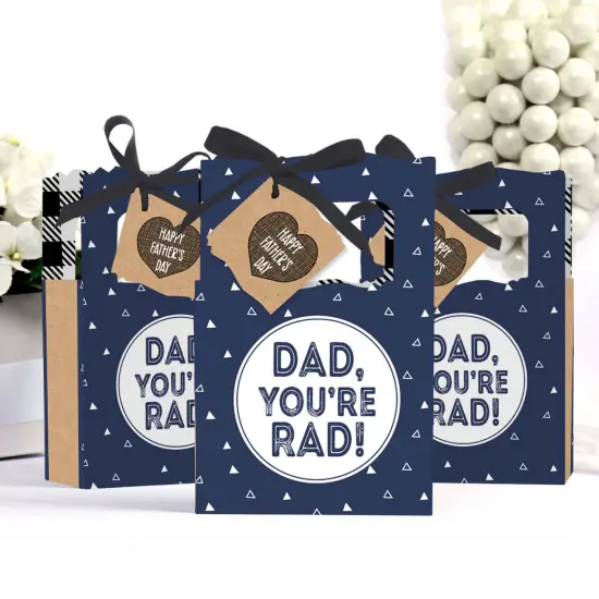 Big Dot of Happiness My Dad is Rad - Father's Day Party Favor Boxes - Set of 12 {4}