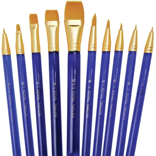 Royal & Langnickel(R) Gold Taklon Super Value Pack Brush Set-10/Pkg {2}