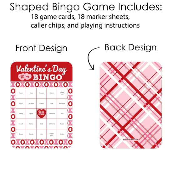 Big Dot of Happiness Conversation Hearts - Bingo Cards and Markers - Valentine's Day Party Bingo Game - Set of 18 {4}
