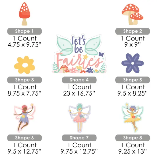 Big Dot of Happiness Let's Be Fairies - Yard Sign and Outdoor Lawn Decorations - Fairy Garden Birthday Party Yard Signs - Set of 8 {7}